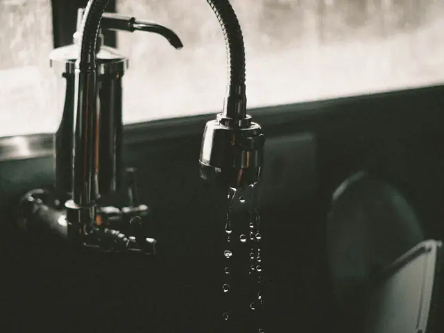 Kitchen faucet with running water
